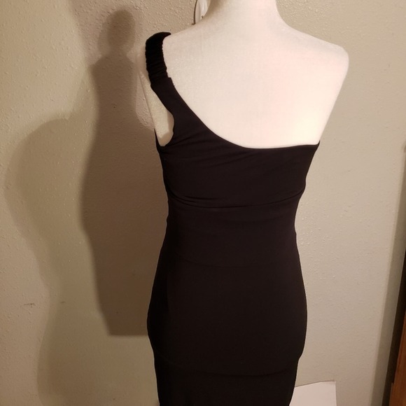 Ruby rox stunning silver black bodycon one shoulder party dress size small - Picture 4 of 8